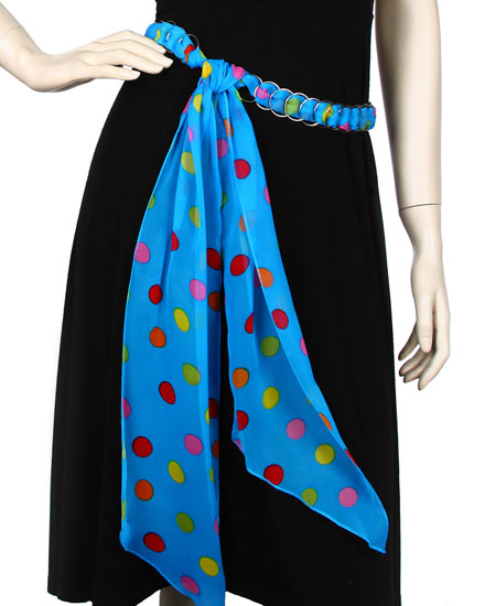 Polka Dots Chiffon Chain Belt