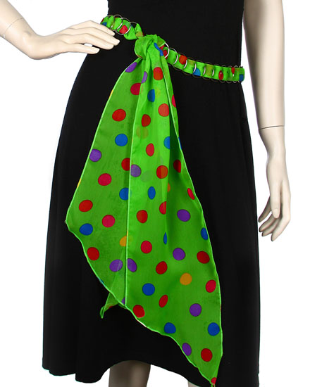 Polka Dots Chiffon Chain Belt