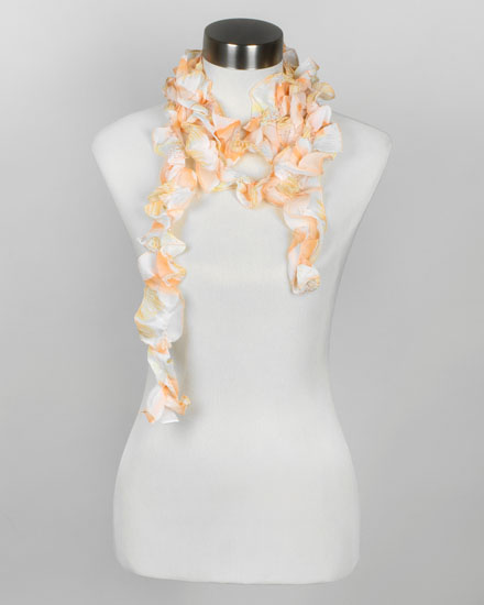 Chiffon Printed Ruffle Scarf