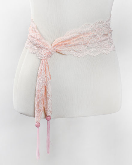 Scalloped Finish Lace Sash