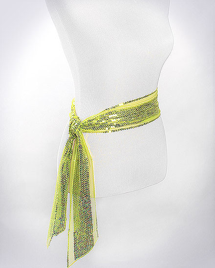 Mesh Sequins Scarf Belt