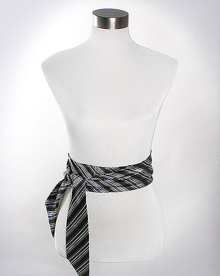 Bias Stripe Woven Sash