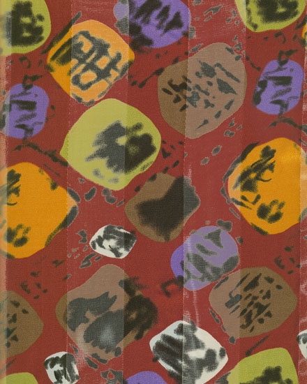 13X60 SATIN STRIP : Abstract Multi Colors