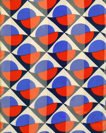 13X60 SATIN STRIPE: Circles & Diamond Abstract