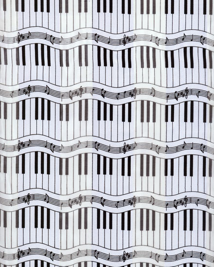 13X60 SATIN STRIPE: Piano Keyboard