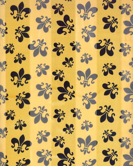 13X60 SATIN STRIPE: Fleur de Lis