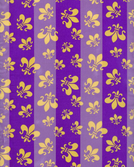 13X60 SATIN STRIPE: Fleur de Lis