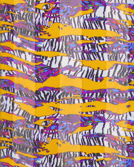 13X60 SATIN STRIPE: Zebra Abstract