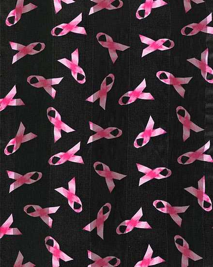 13X60 SATIN STRIPE: Pink Ribon Breast Cancer Awareness