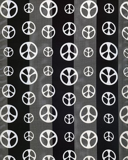 13X60 SATIN STRIPE: Peace Sign