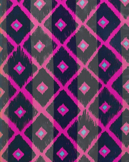 13X60 SATIN STRIPE: Diamond Check Pattern