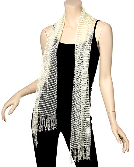 Pleated Net Scarf