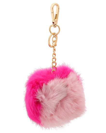 Fur Pom Pom Keychain