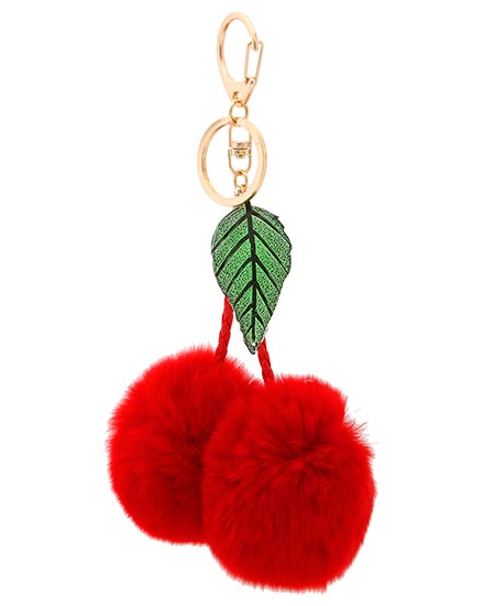 Fur Pom Pom Keychain