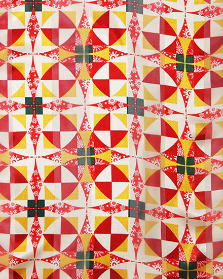13X60 SATIN STRIPE:Poinsettia Applique Pattern