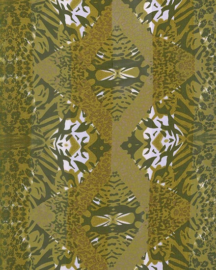 13X60,SATIN STRIP: Leopard & Zebra