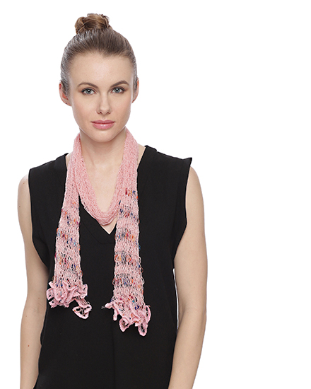 Multi-Colored Open Weave Tube Sash