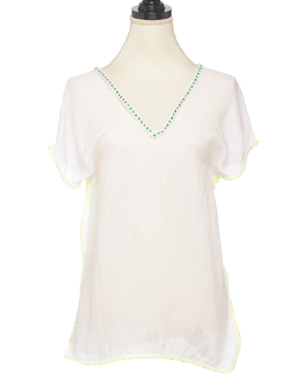 Kids Cover up with Trim Pompom