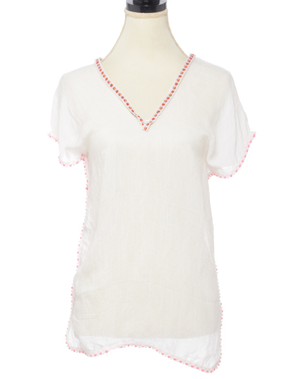 Kids Cover up with Trim Pompom