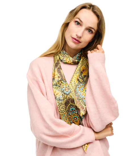 Barouque Style Print Satin Scarf Belt