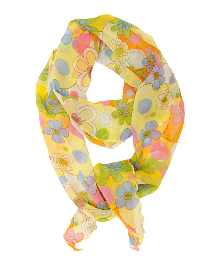 Floral Georgette Print Scarf Belt