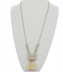 Acrylic Thread Pendant Long Necklace