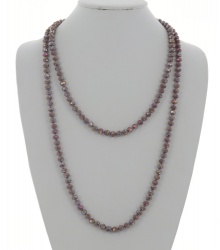 Beaded Glass Long Necklace