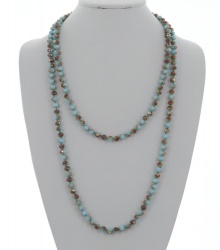 Beaded Glass Long Necklace