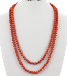 knotted Glass Beaded Long Necklace