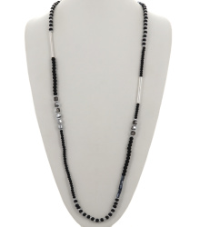 Glass, Stone Beads Long Necklace