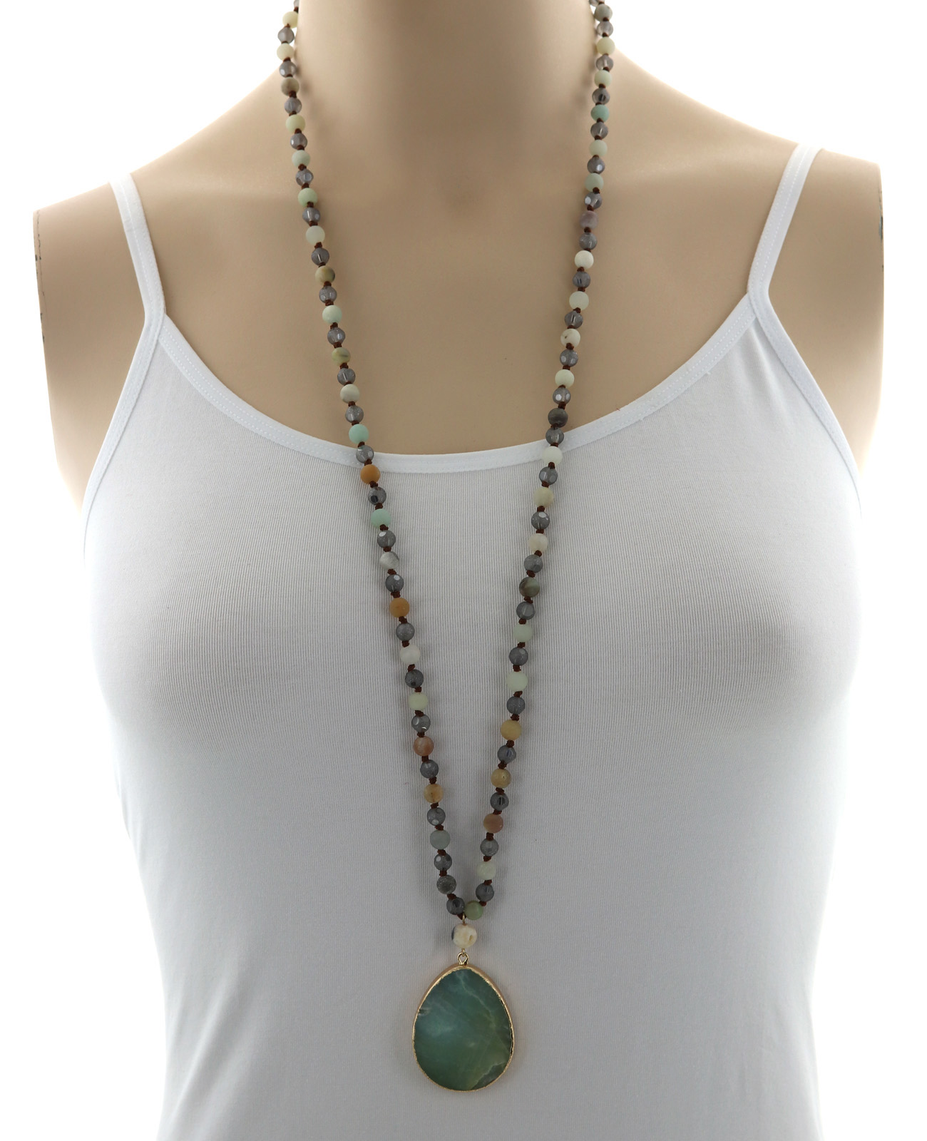 Acrylic Pendant Long Necklace