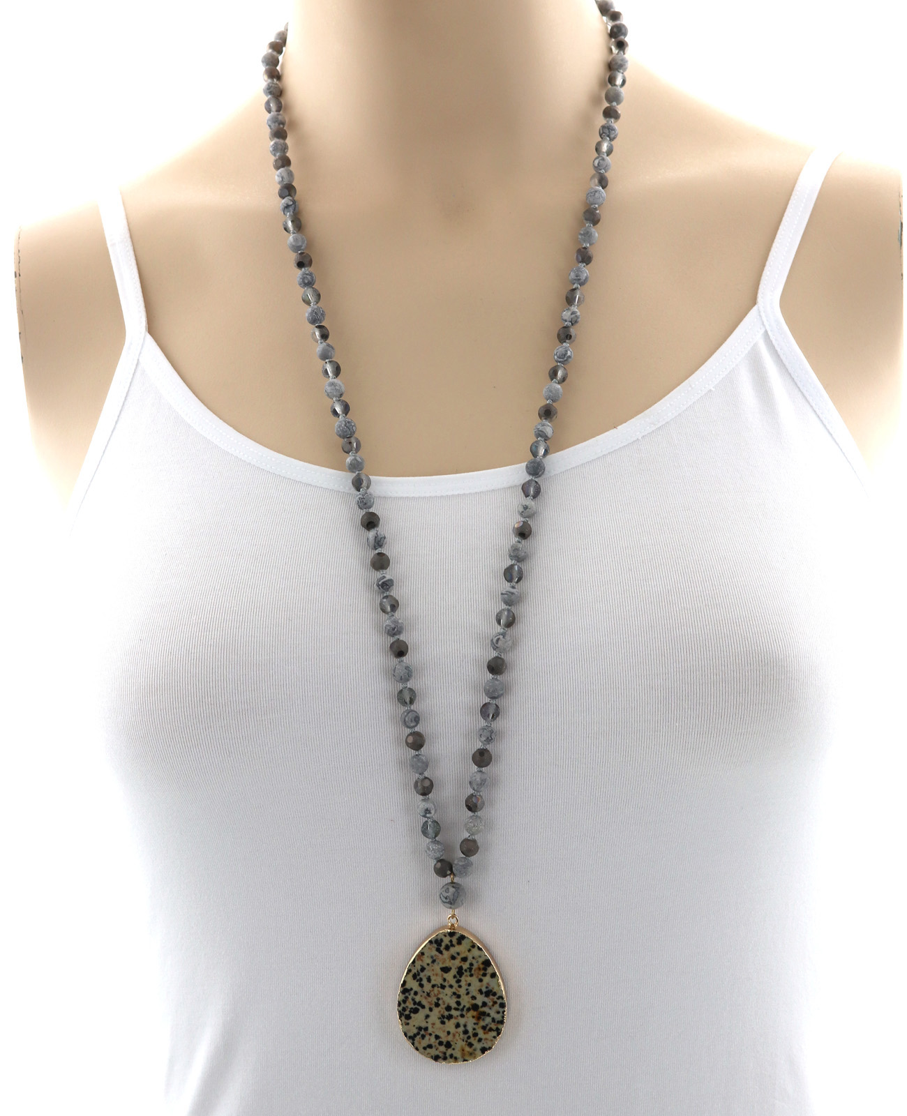 Acrylic Pendant Long Necklace