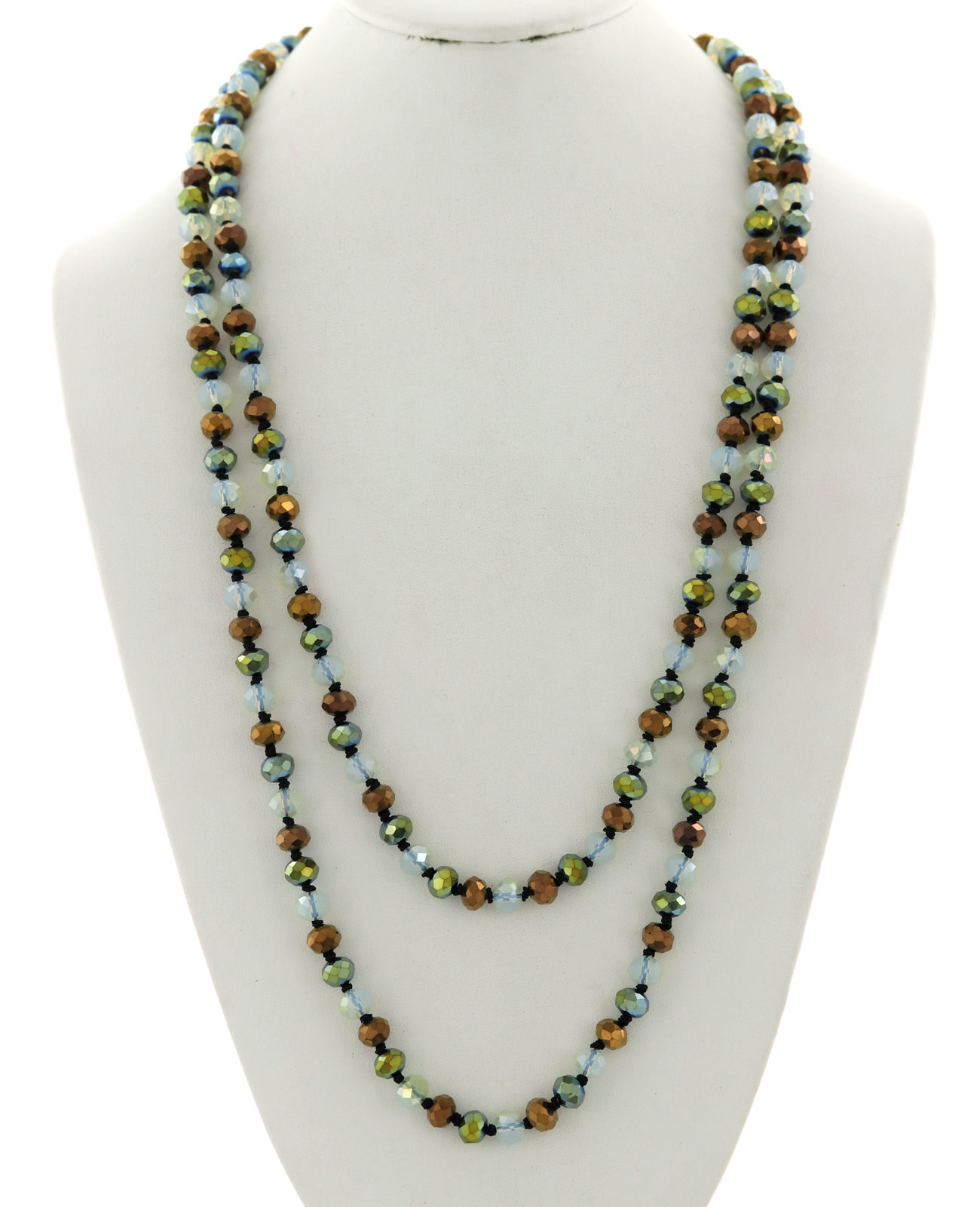Glass Beads Long Necklace
