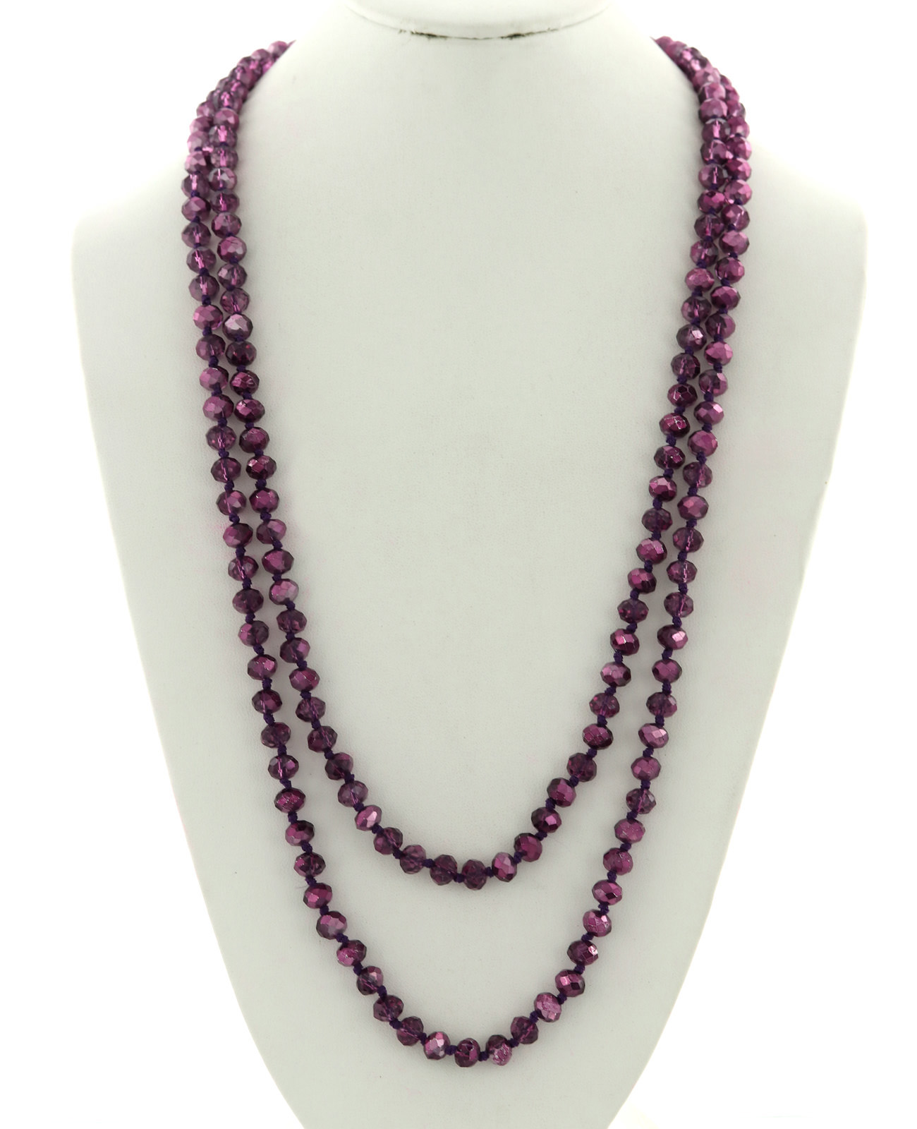 Glass Beads Long Necklace