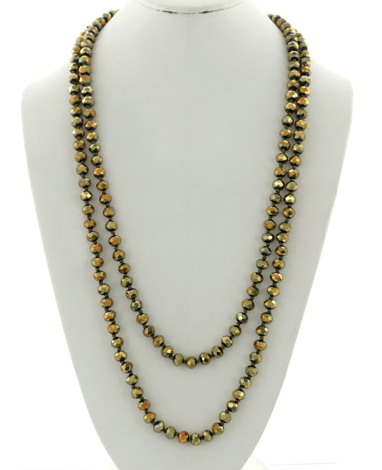 Glass Beads Long Necklace