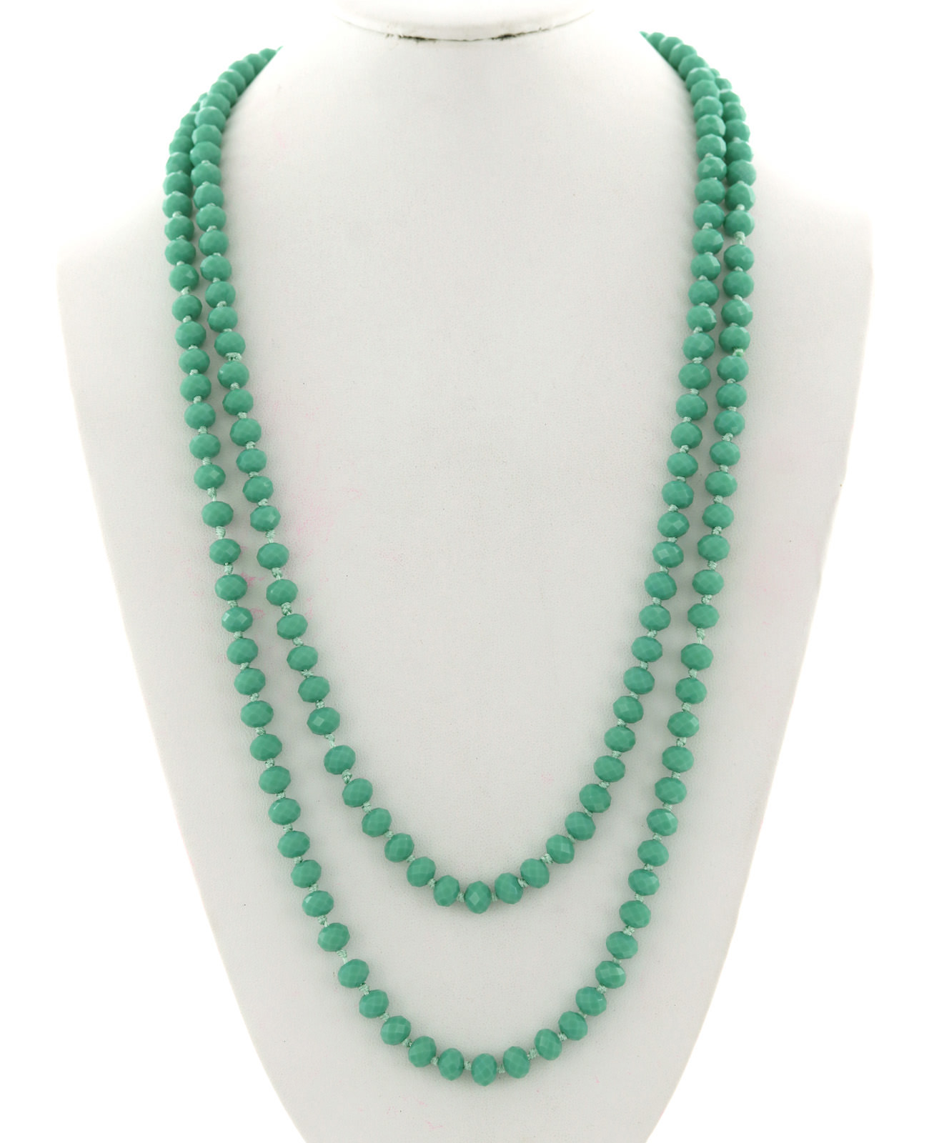Glass Beads Long Necklace