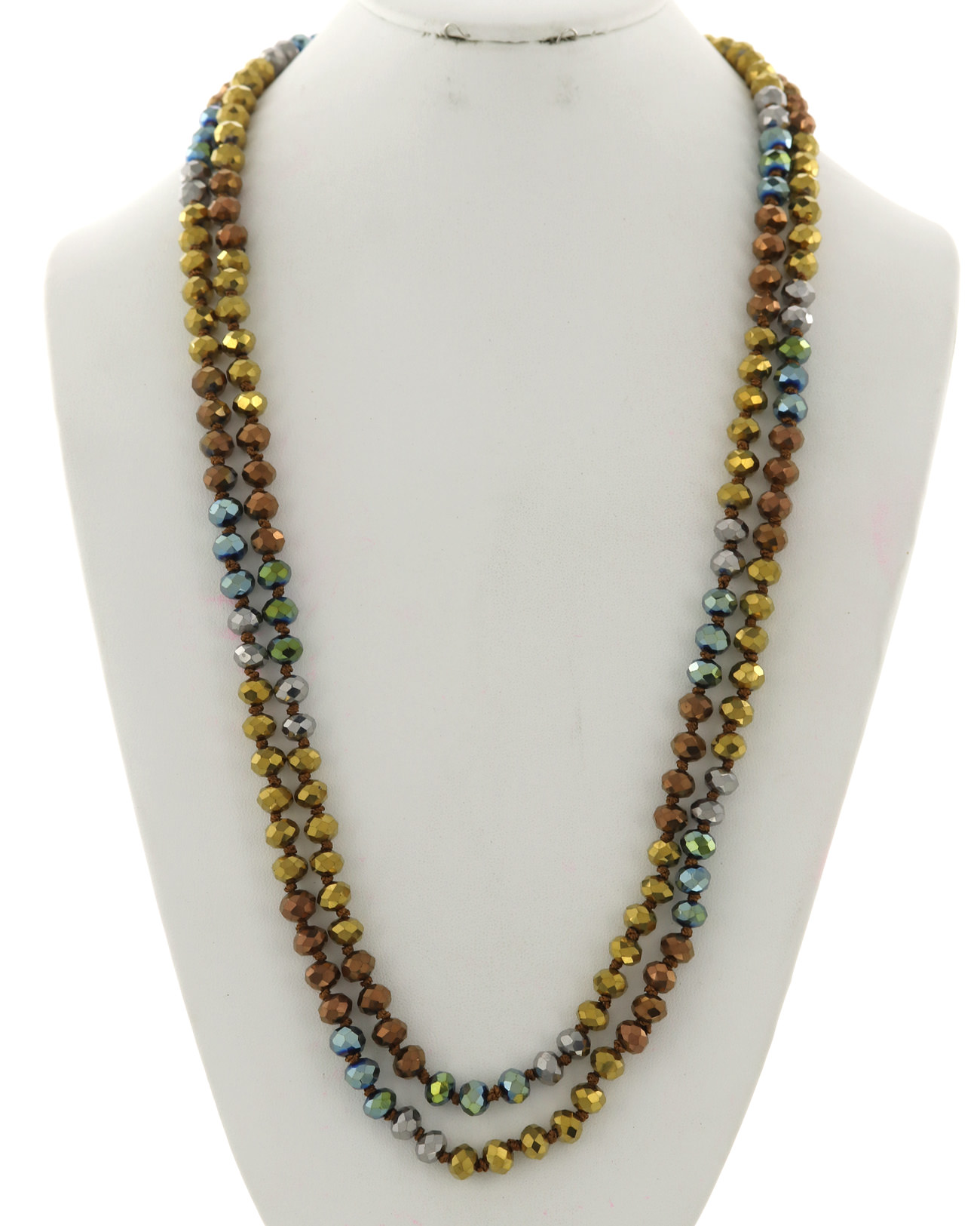 Glass Beads Long Necklace
