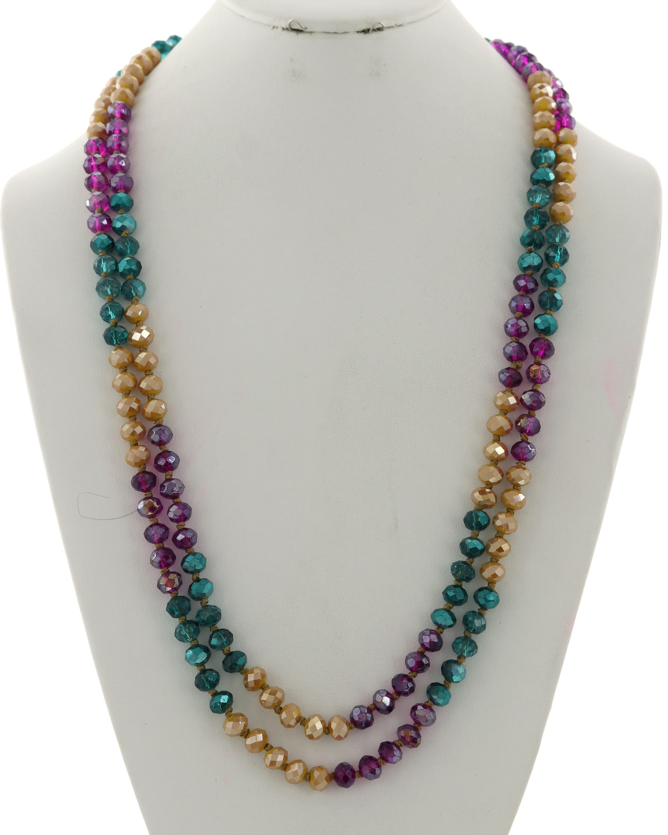 Glass Beads Long Necklace
