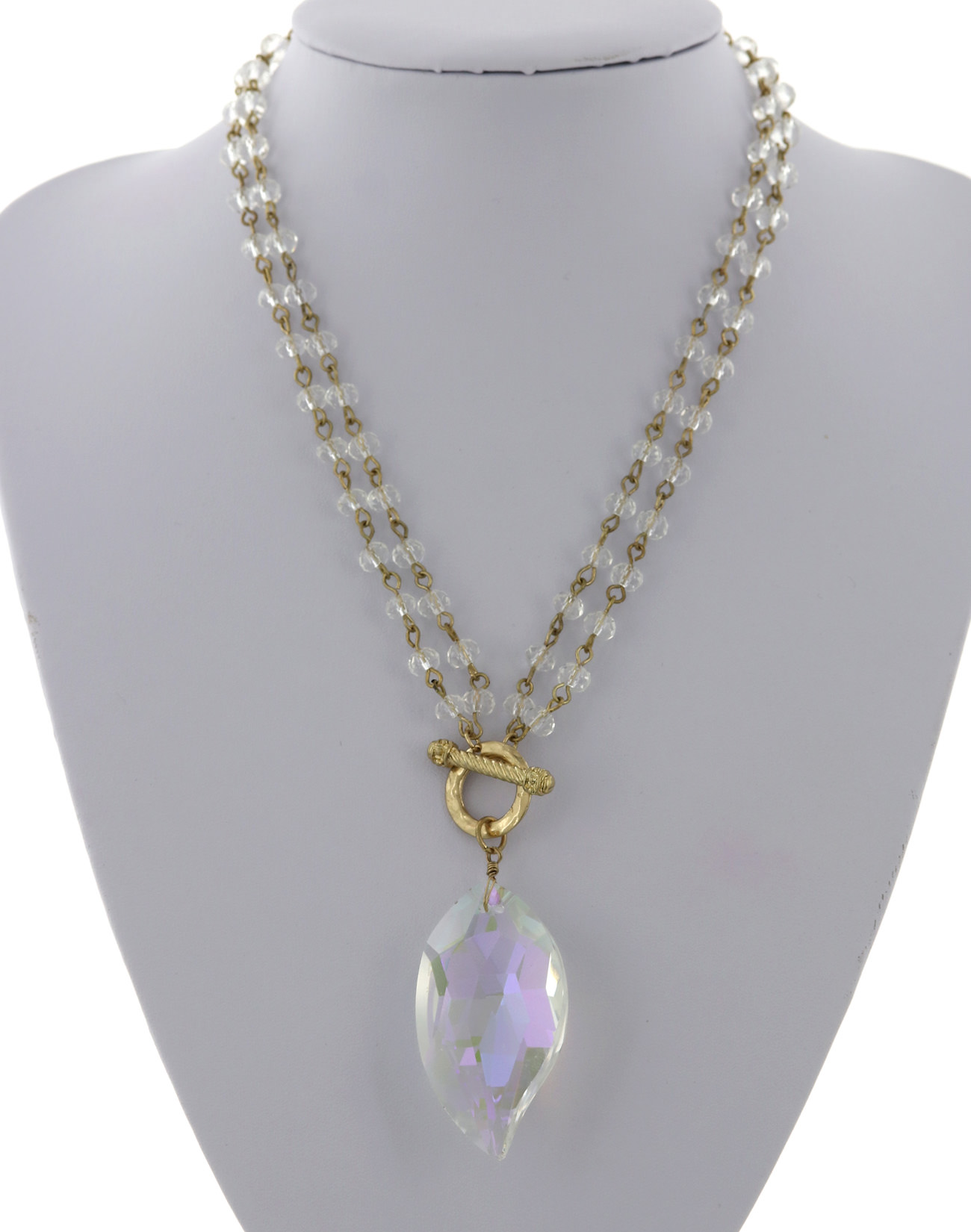 Glass Pendant Long Necklace