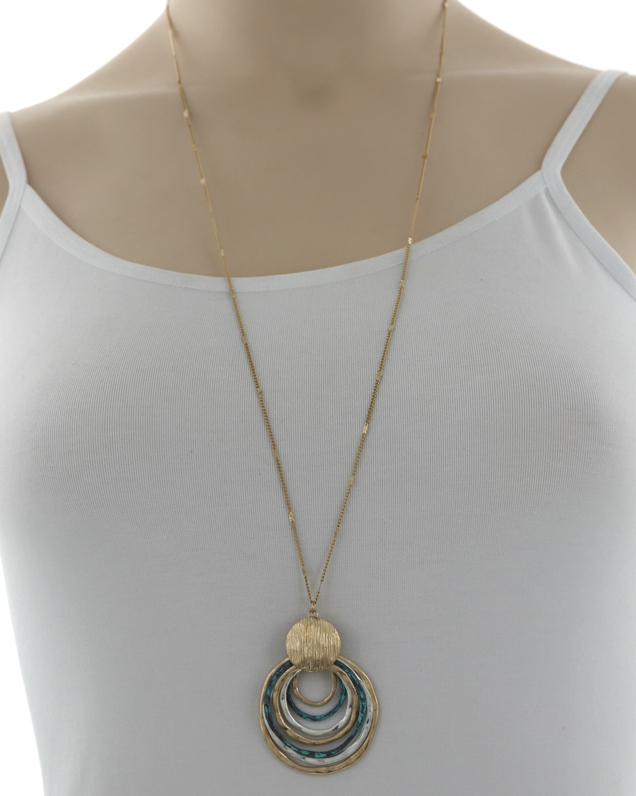 Metal Pendant Long Necklace