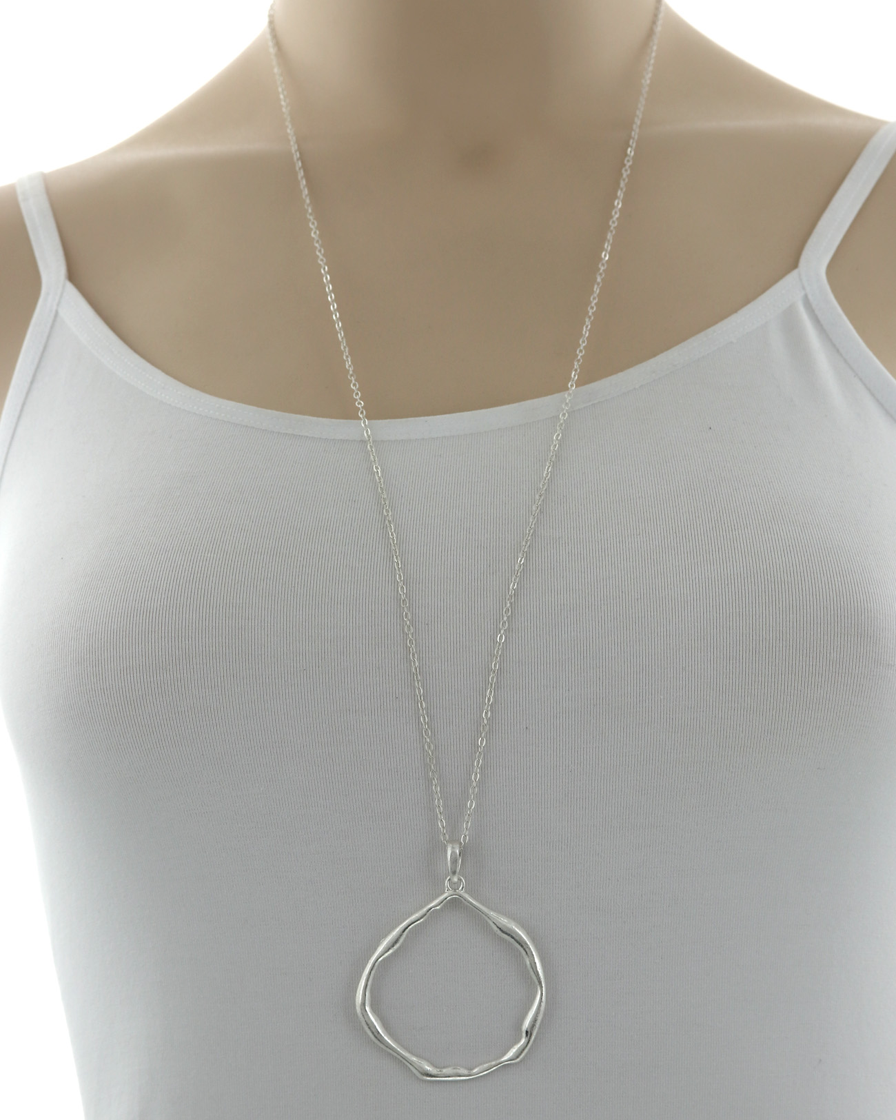 Metal Pendant Long Necklace