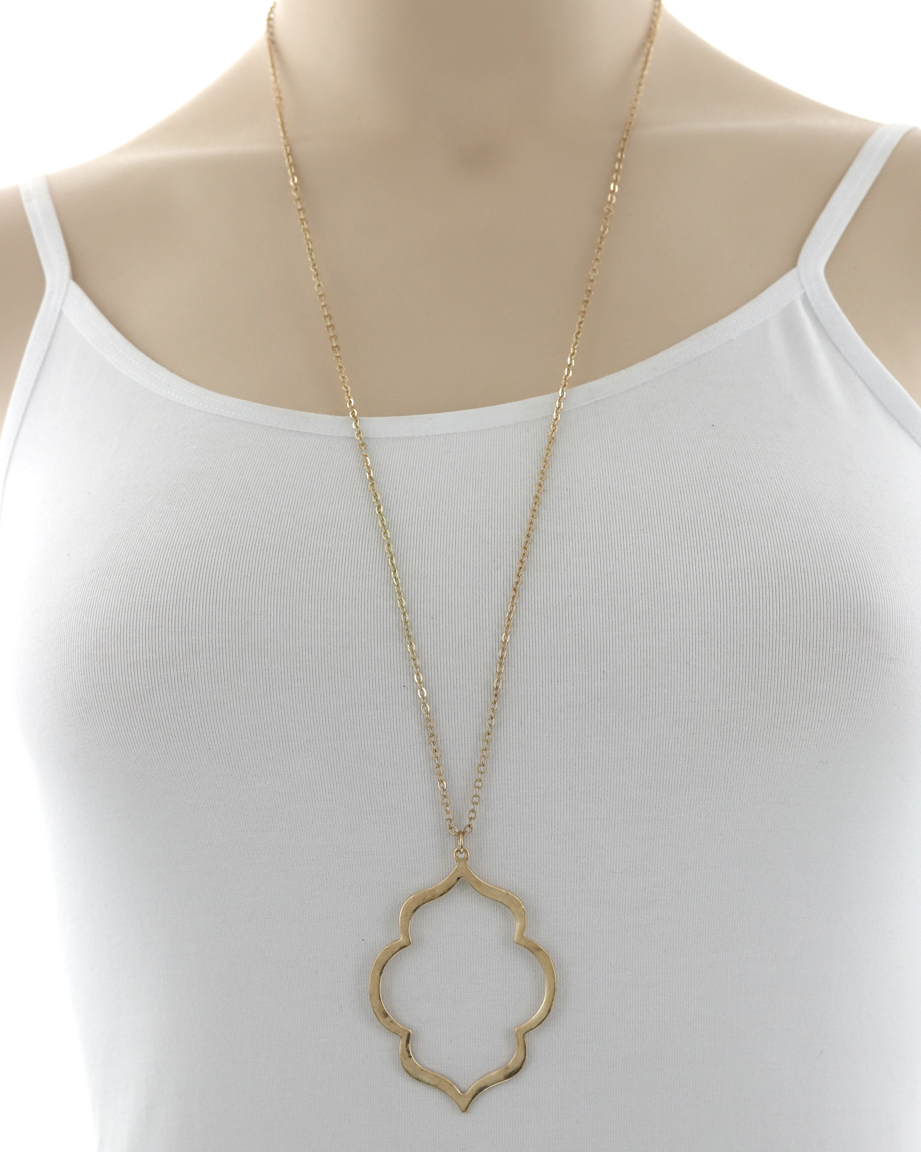 Metal Pendant Long Necklace