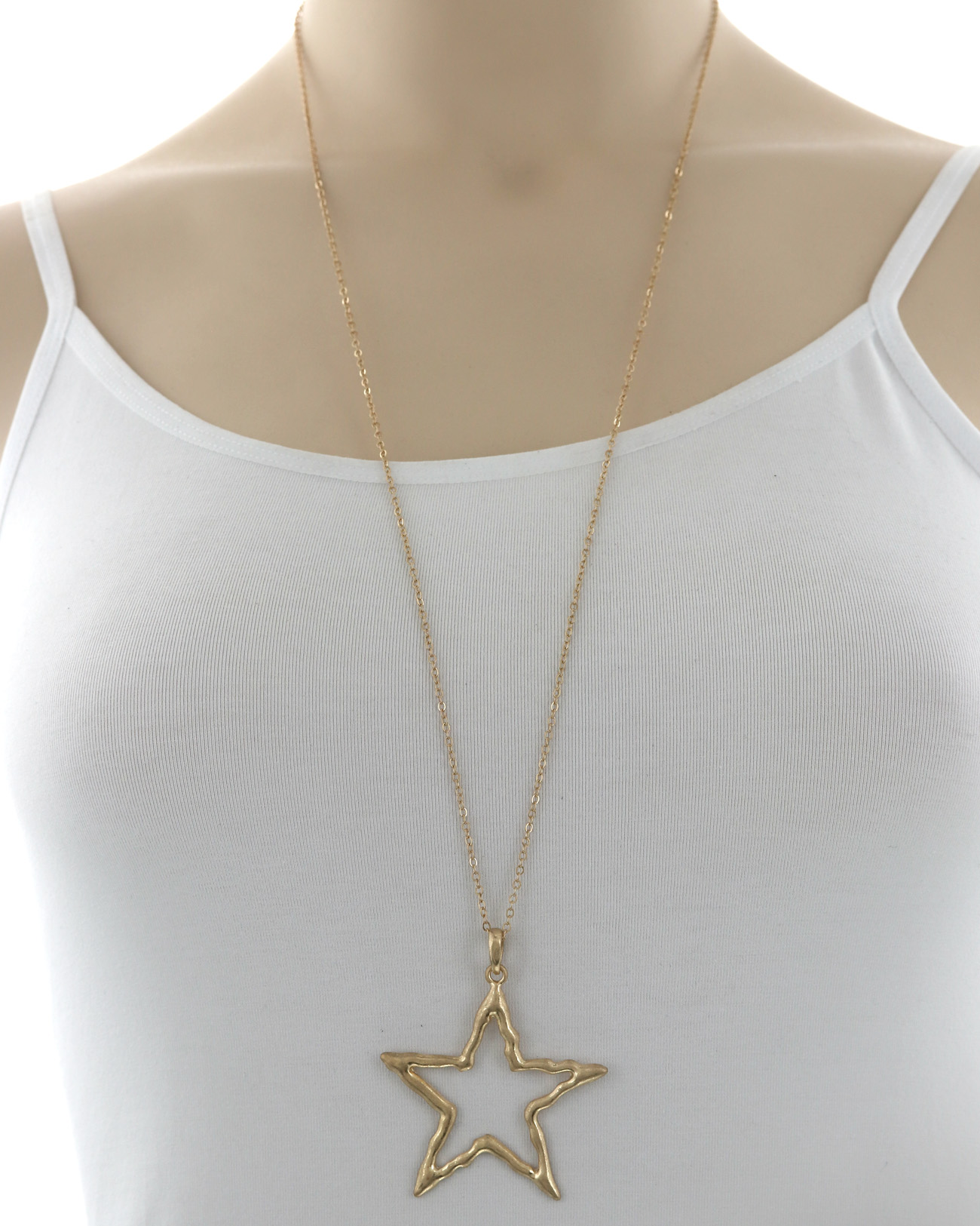 Metal Pendant Long Necklace