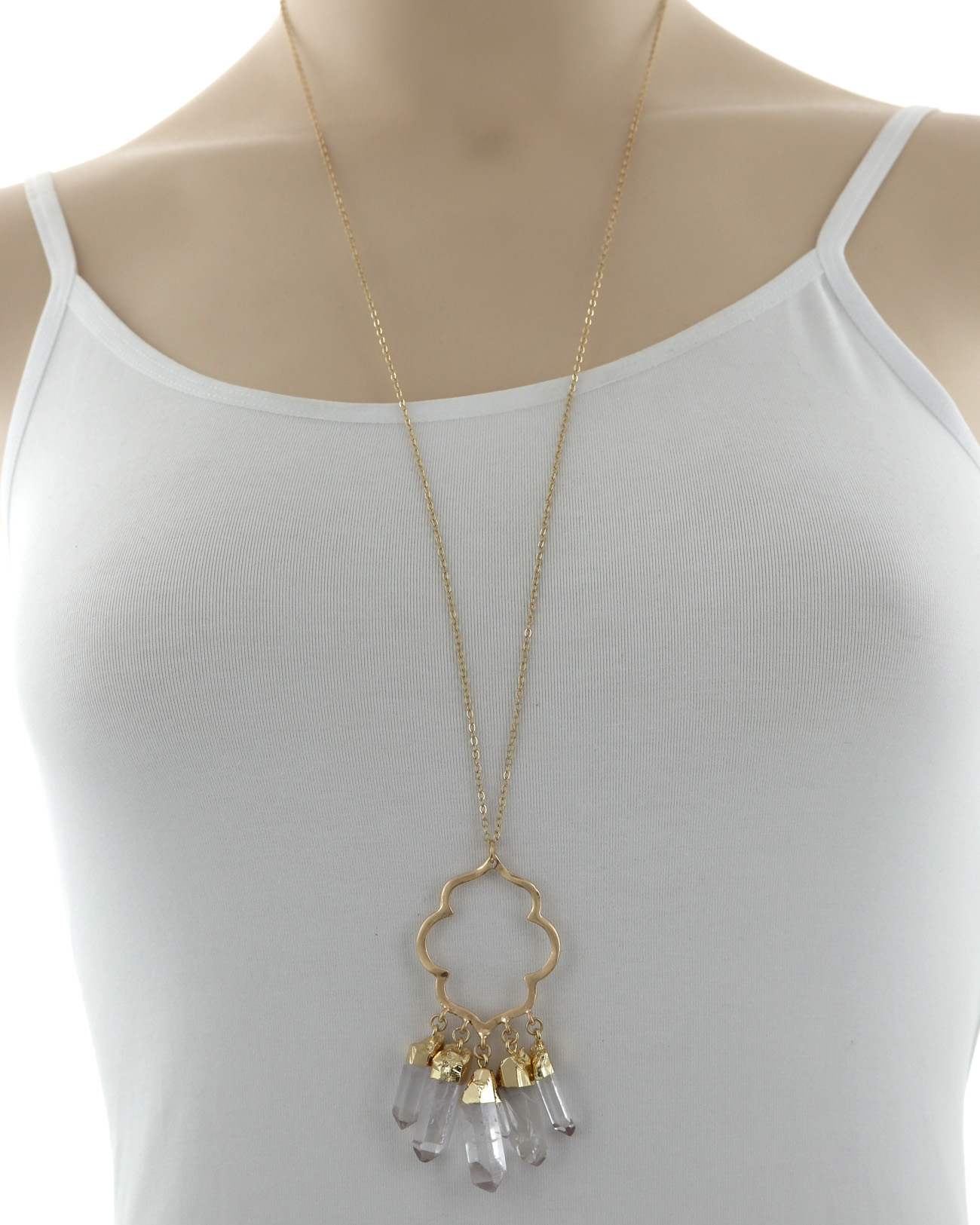 Metal Pendant Long Necklace
