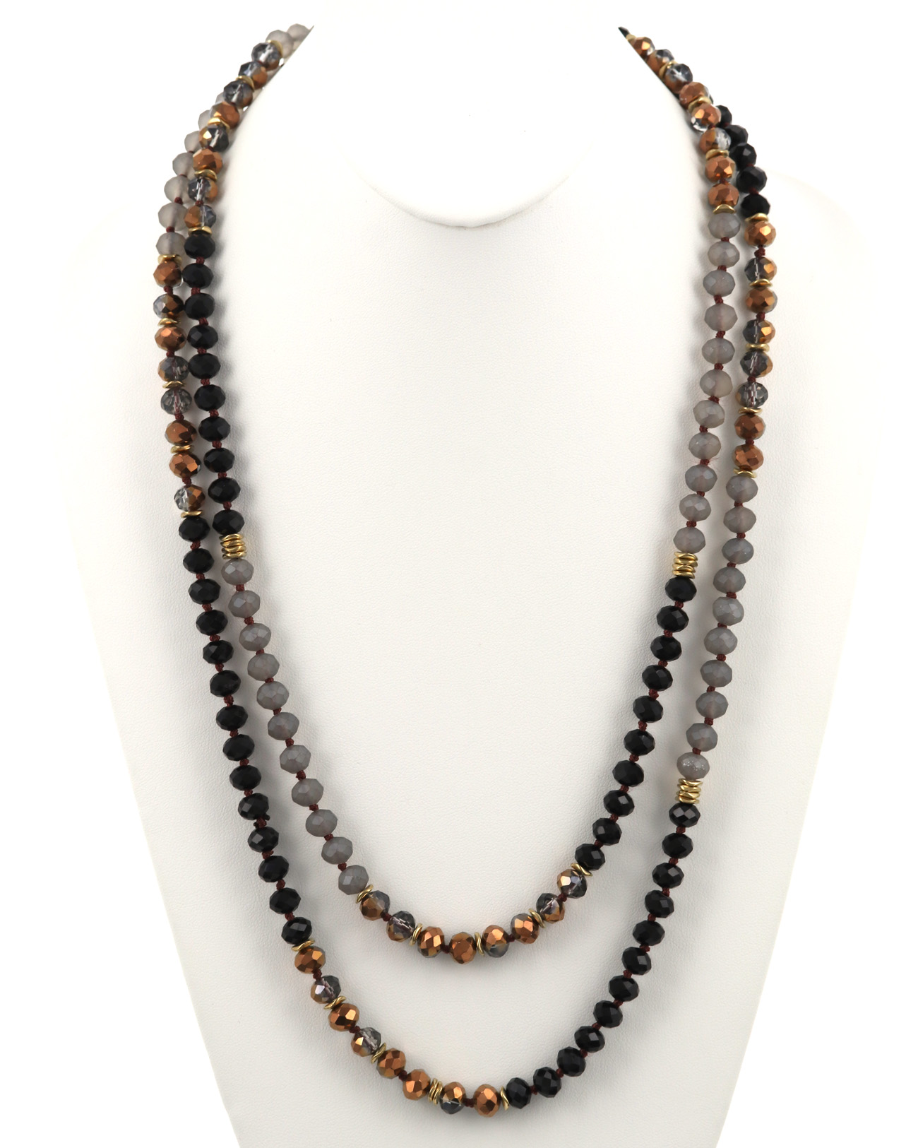Multi Functional Glass Long Necklace
