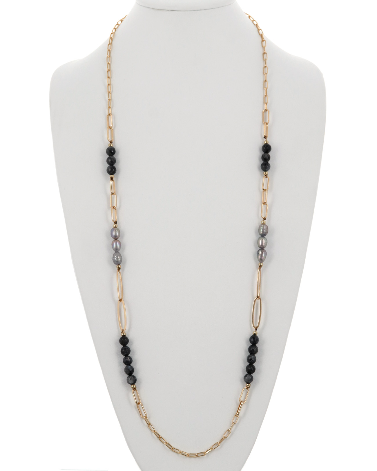 Pearl Acrylic Long Necklace