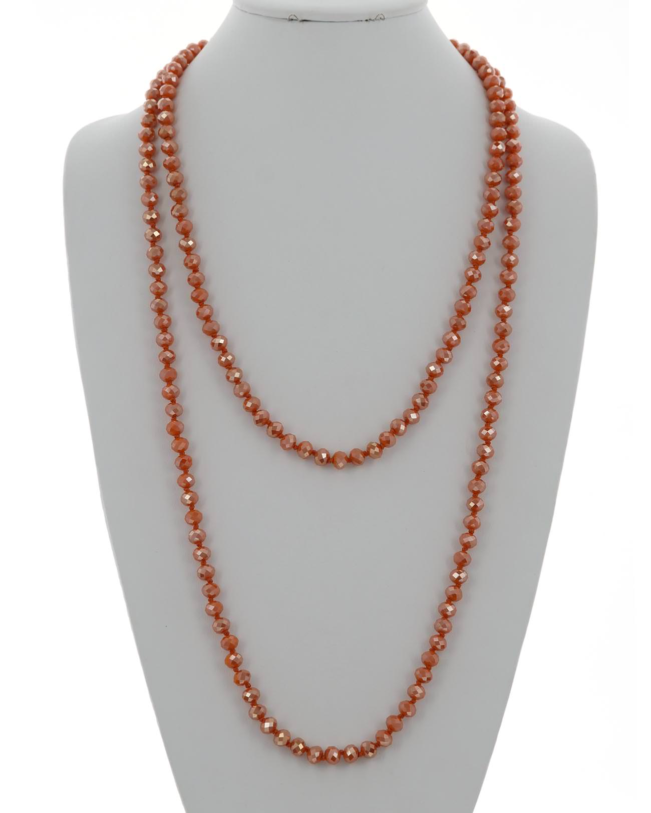 Beaded Glass Long Necklace