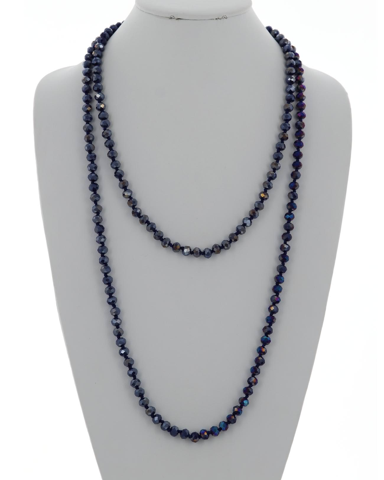 Beaded Glass Long Necklace
