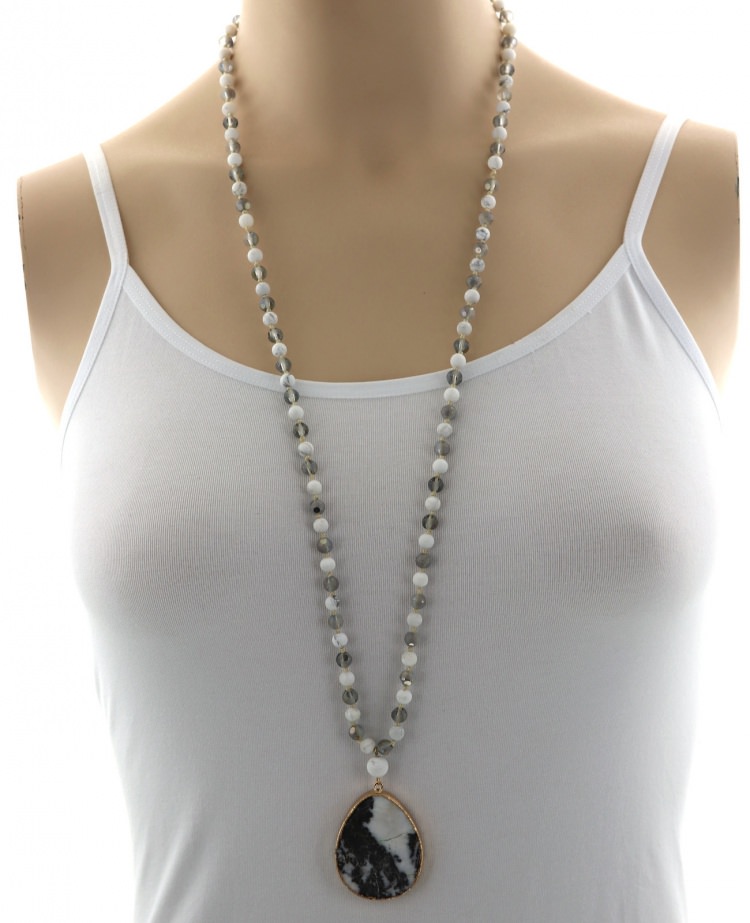 Acrylic Pendant Long Necklace