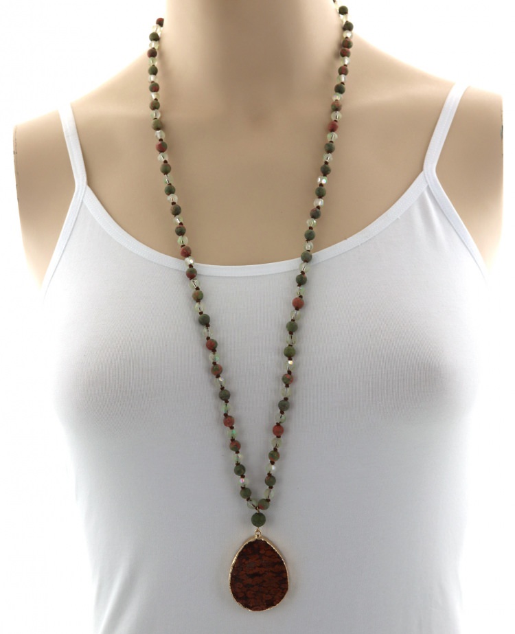 Acrylic Pendant Long Necklace